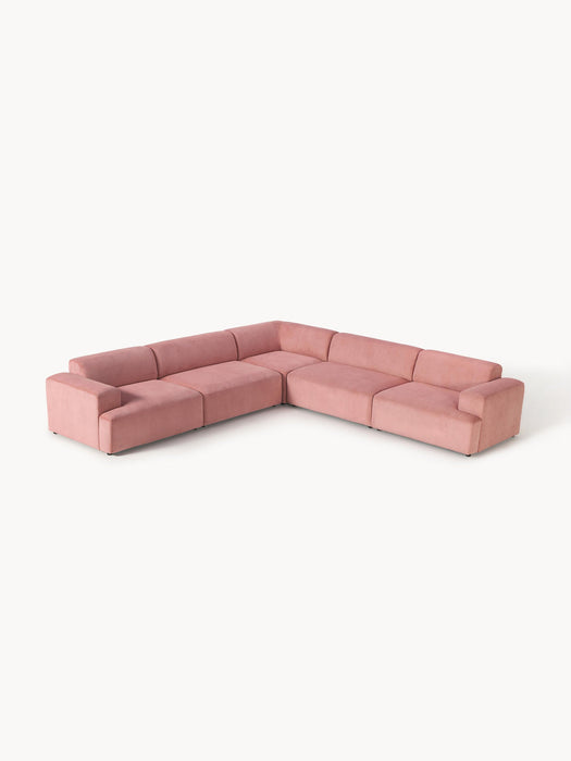 Melva Corduroy Corner Sofa (4-seater)