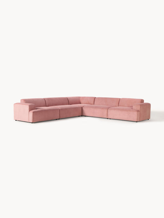 Melva Corduroy Corner Sofa (4-seater)