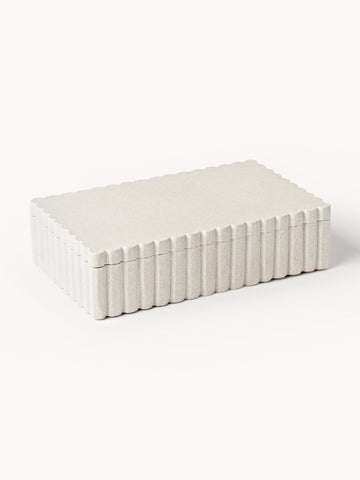 Rita Storage Box with Ribbed Edge