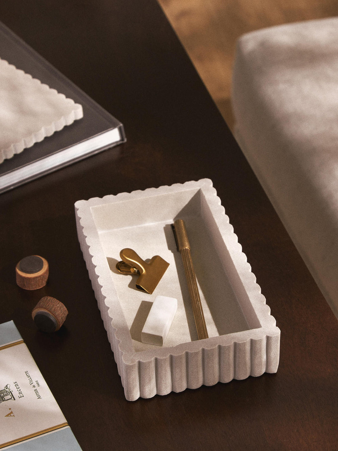 Rita Storage Box with Ribbed Edge