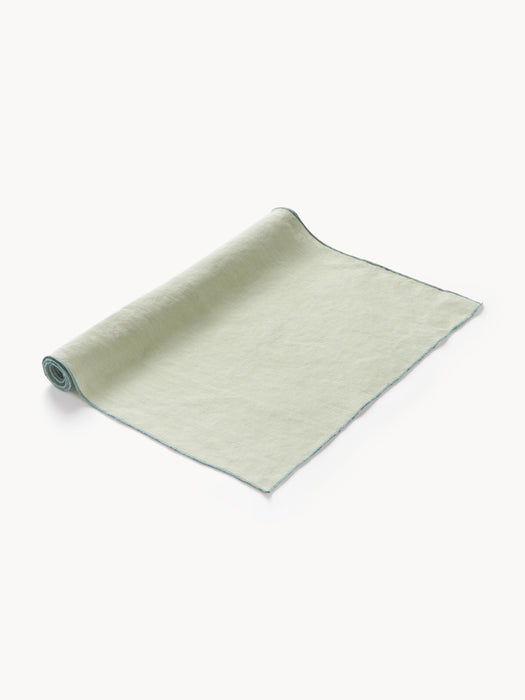 Linen Table Runner Kennedy with Decorative Edging
