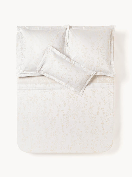 Cotton Sateen Bed Sheet Hurley with Jacquard Pattern