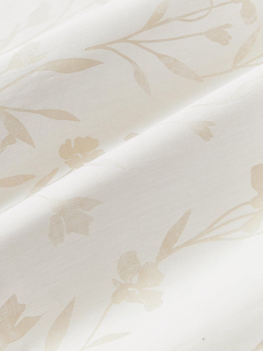 Cotton Sateen Bed Sheet Hurley with Jacquard Pattern