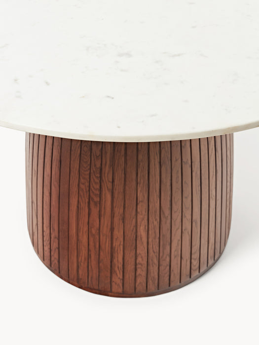 Round Dining Table Nelly with Marble Table Top 115 cm