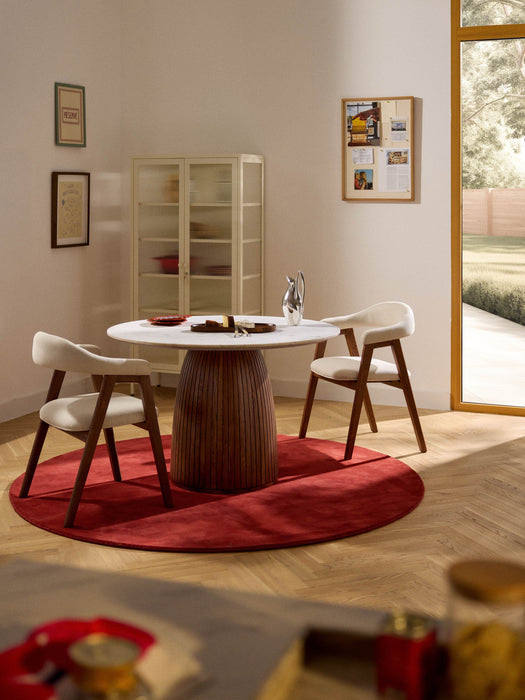 Round Dining Table Nelly with Marble Table Top 115 cm