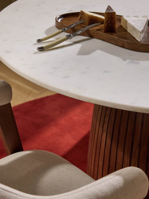 Round Dining Table Nelly with Marble Table Top 115 cm