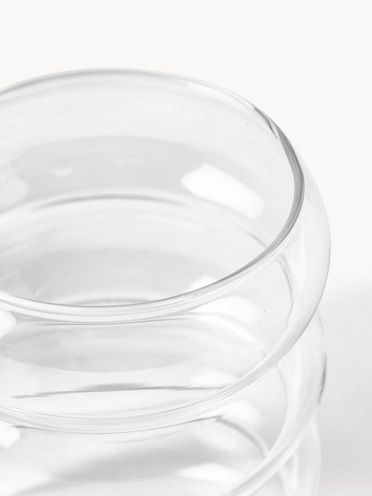 Mouth-Blown Borosilicate Tumblers Bubbly Set of 4