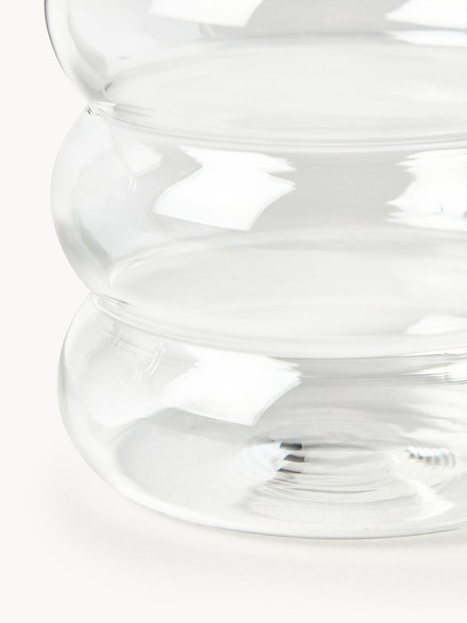 Mouth-Blown Borosilicate Tumblers Bubbly Set of 4