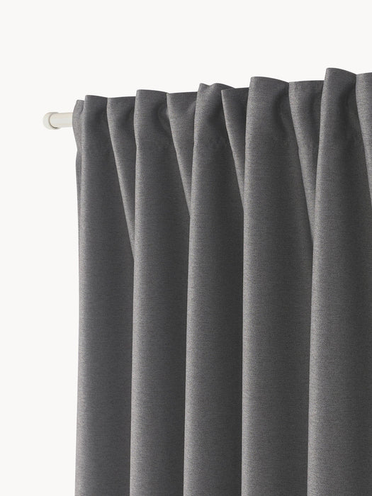 Asher Blackout Multi-Band Curtains, Set of 2, W 140 cm
