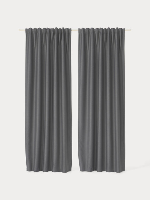 Asher Blackout Multi-Band Curtains, Set of 2, W 140 cm