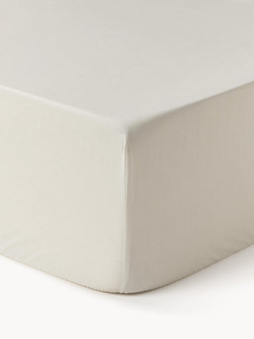 Elsie Fitted Sheet, Cotton Percale