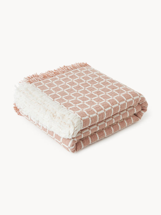 Ronia Washed Muslin Bedspread with Fringes