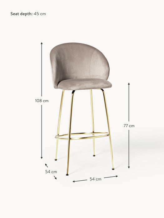Velvet Bar Chair Luisa