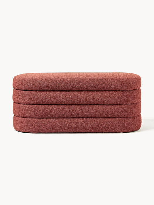 Boucl Upholstered Bench Alto with Storage Space