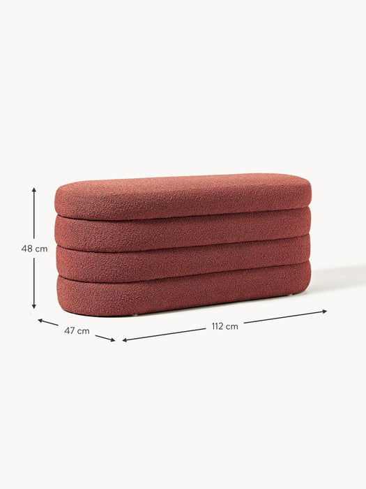 Boucl Upholstered Bench Alto with Storage Space
