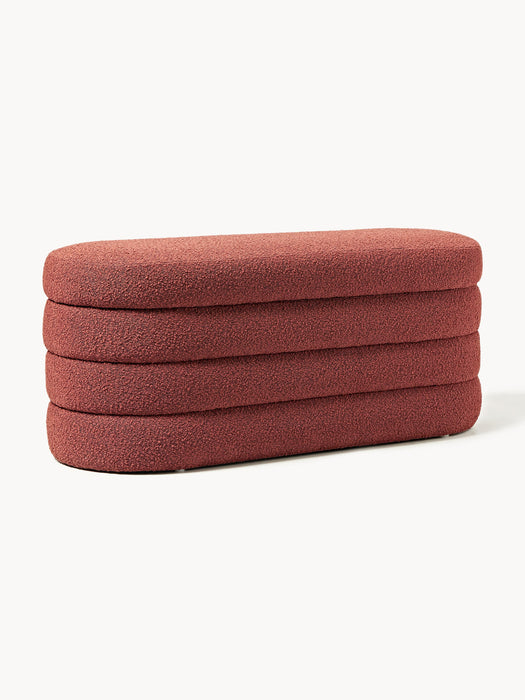 Boucl Upholstered Bench Alto with Storage Space