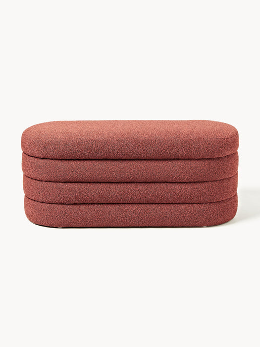 Boucl Upholstered Bench Alto with Storage Space