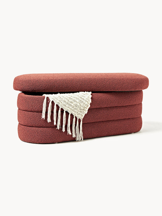 Boucl Upholstered Bench Alto with Storage Space