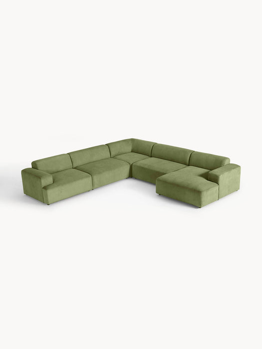 Melva XL Corduroy Corner Sofa