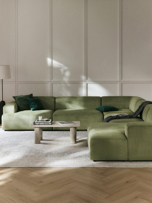 Melva XL Corduroy Corner Sofa