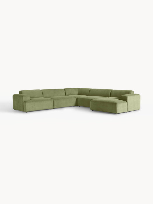 Melva XL Corduroy Corner Sofa