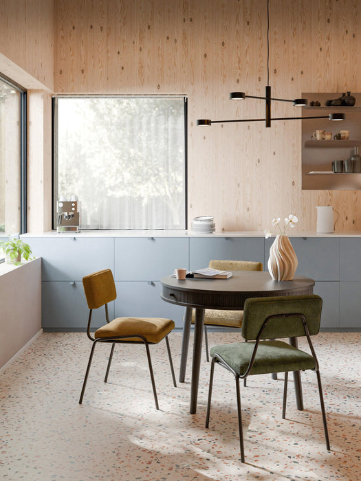 Calary Round Dining Table with Storage Space, in various sizes