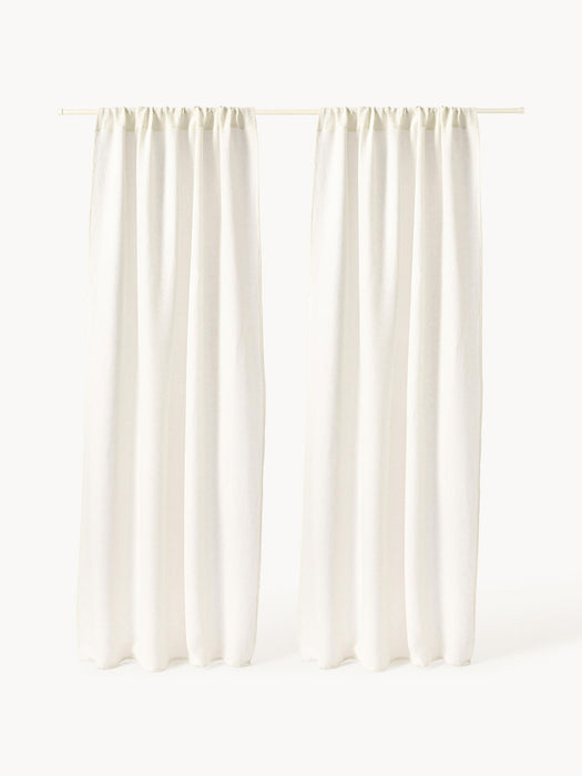 Harmony Light-Filtering Rod Pocket Curtains, Set of 2, W 140 cm