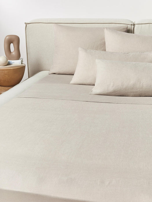 Airy Washed Linen Bed Sheet