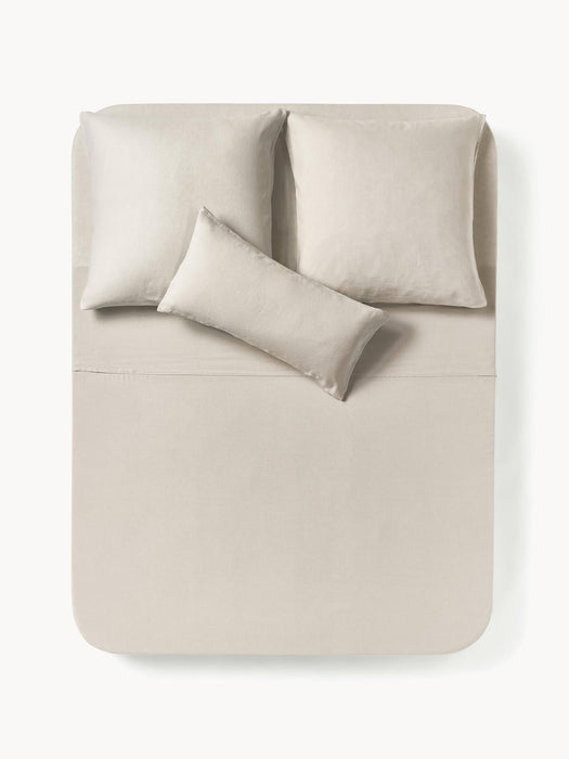 Airy Washed Linen Bed Sheet