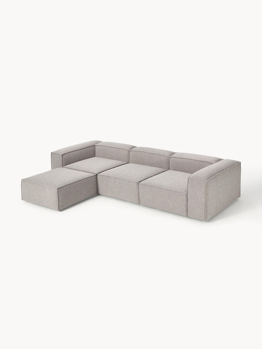 Boucl Modular Sofa Lennon 4-seater with Ottoman leftright
