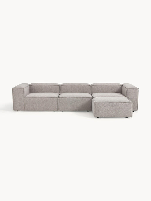 Lennon Bouclé Modular Sofa (4-seater) with Ottoman (left/right)