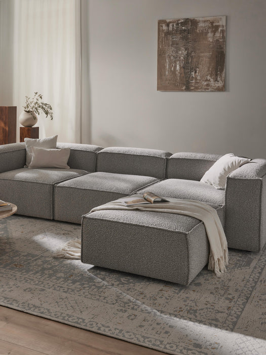 Boucl Modular Sofa Lennon 4-seater with Ottoman leftright