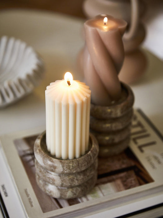 Orta Marble Candle Holders, Set of 2