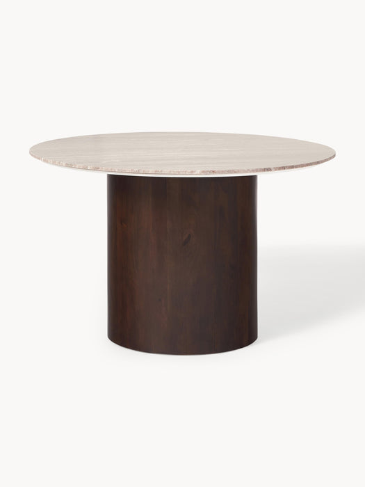 Round Marble Dining Table Abby 120 cm