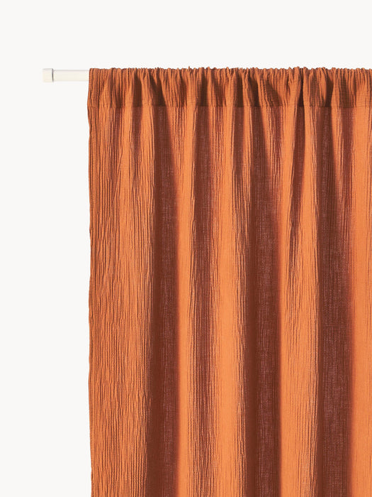 Malvina Sheer Muslin Rod Pocket Curtains, Set of 2, W 130 cm