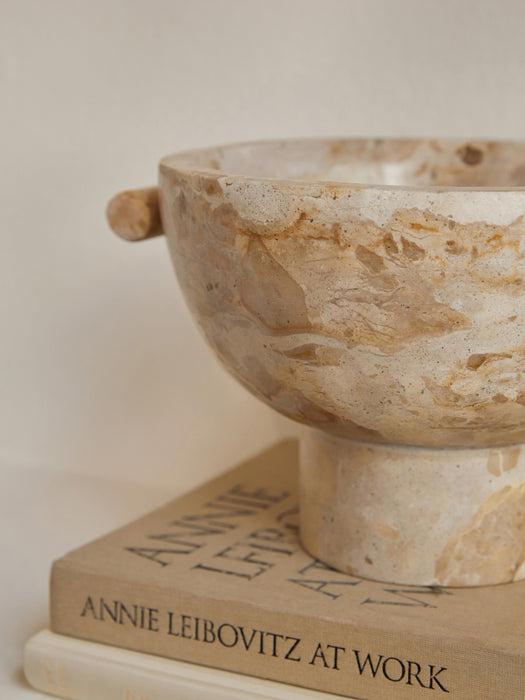 Marble Decorative Bowl Fossil H 15 cm