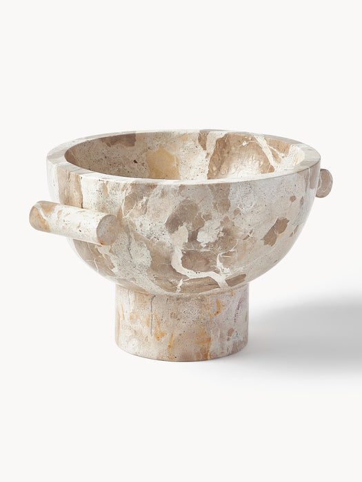 Marble Decorative Bowl Fossil H 15 cm