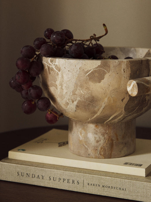 Marble Decorative Bowl Fossil H 15 cm