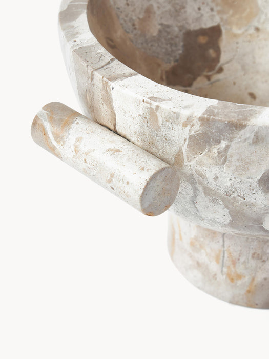 Marble Decorative Bowl Fossil H 15 cm