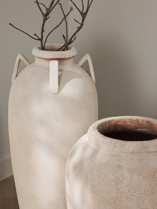 Floor Vase Liah with Sand Finish H 70 cm