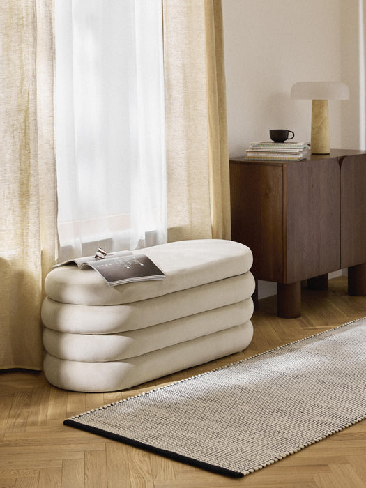 Velvet Upholstered Bench Alto with Storage Space