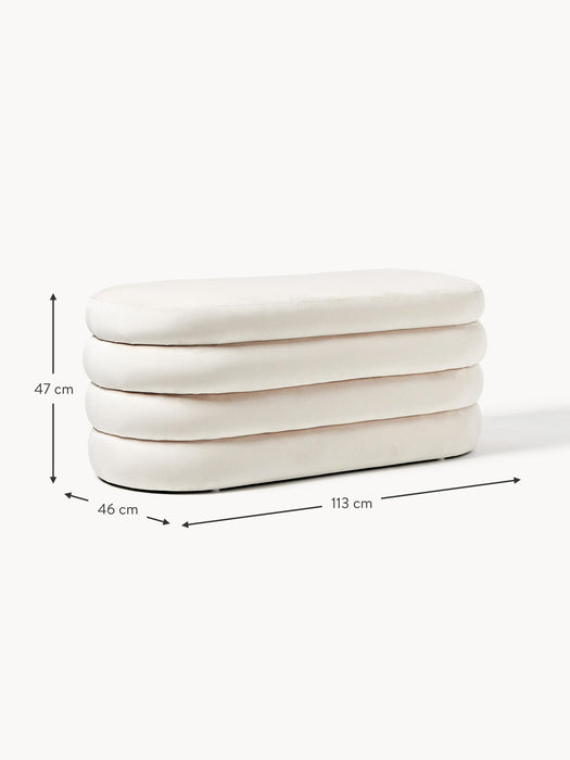 Velvet Upholstered Bench Alto with Storage Space