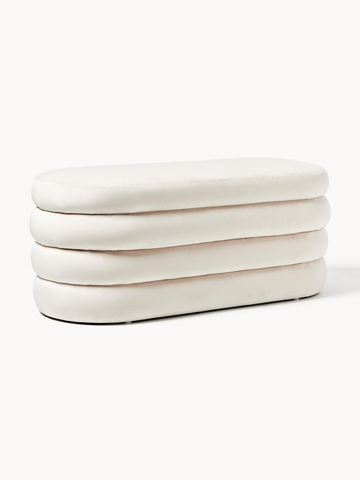 Velvet Upholstered Bench Alto with Storage Space