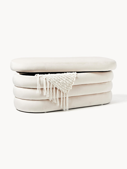 Velvet Upholstered Bench Alto with Storage Space