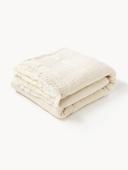 Kailani Cotton Bedspread with Fringes
