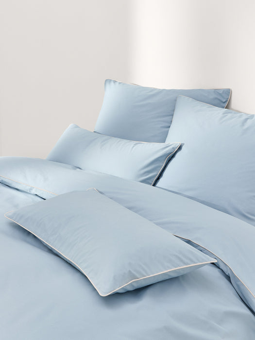Cotton Percale Duvet Cover Daria with Piping