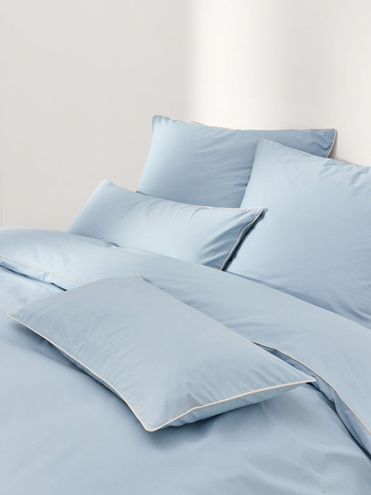 Daria Cotton Percale Duvet Cover with Piping