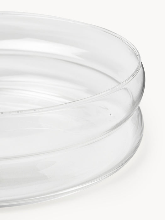 Mouth-Blown Serving Bowl Bubbly