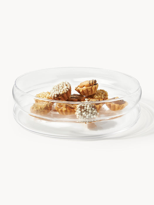 Mouth-Blown Serving Bowl Bubbly