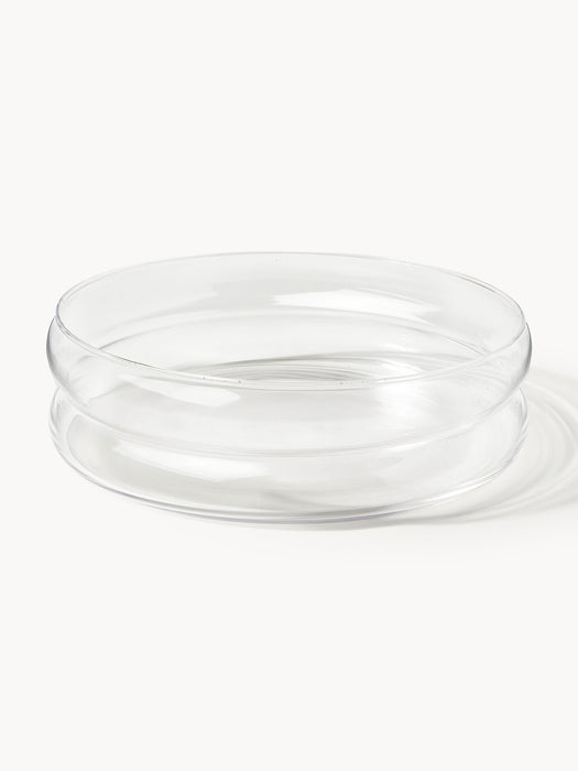 Mouth-Blown Serving Bowl Bubbly